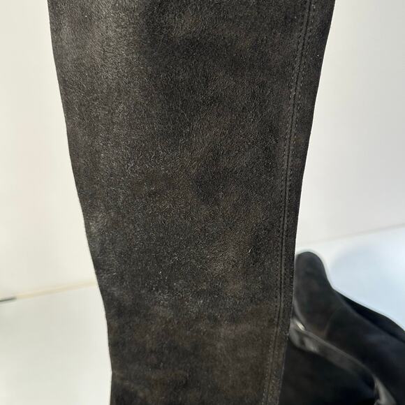 STUART WEITZMAN Black Stiletto Heel, Suede, Knee High Boots - Picture 9 of 13